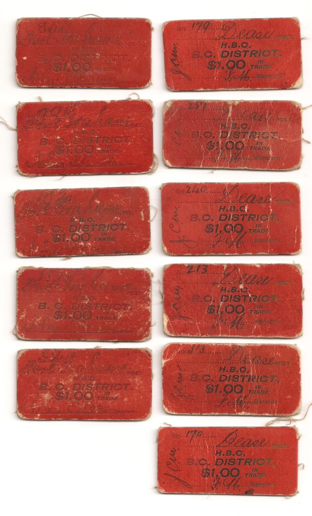 8 cards of red $1 Fort Grahame