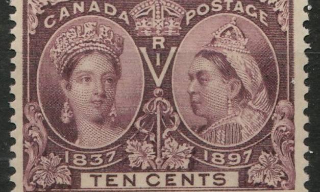 Canada #57 1897 10c Brown Violet Victoria Jubilee