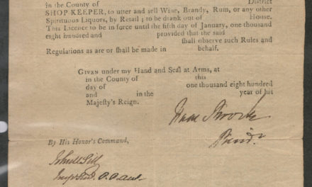 Sir Isaac Brock signed 1811 Upper Canada liquor licence