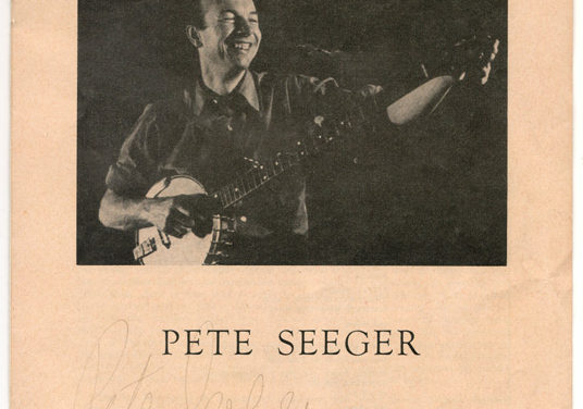 Pete Seeger twice Signed 22 Nov 1964 Montreal Concert Programme