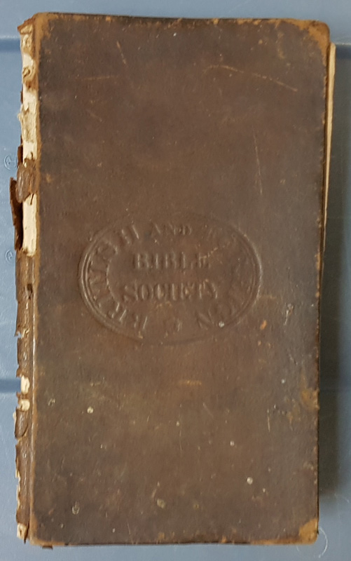 Outside Binding 'Bible Society' embossed