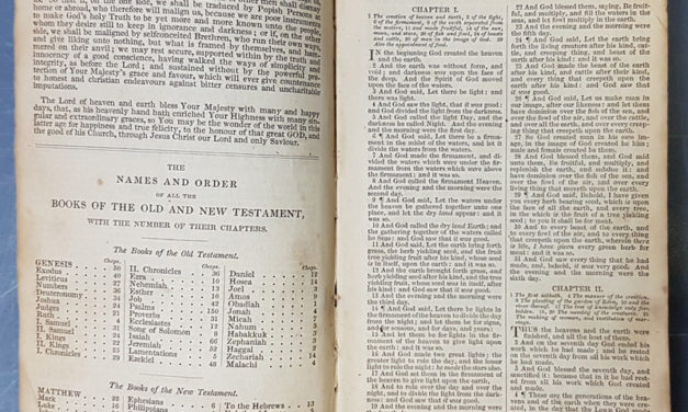 Samuel Brighouse signed, well worn Family Bible