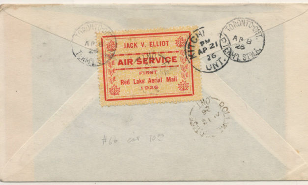 Canada #CL7 8/12 Apr 1926 Registered Toronto/Rolling Portage Cover