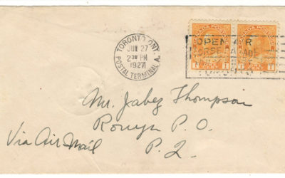 Canada #CL14 27 Jun 1927 10c Rouyn Flight Cover