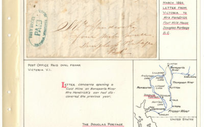 Page 19, March 1864 Victoria Paid Blue Oval Cover to Four Mile House, Douglas Portage, B.C.