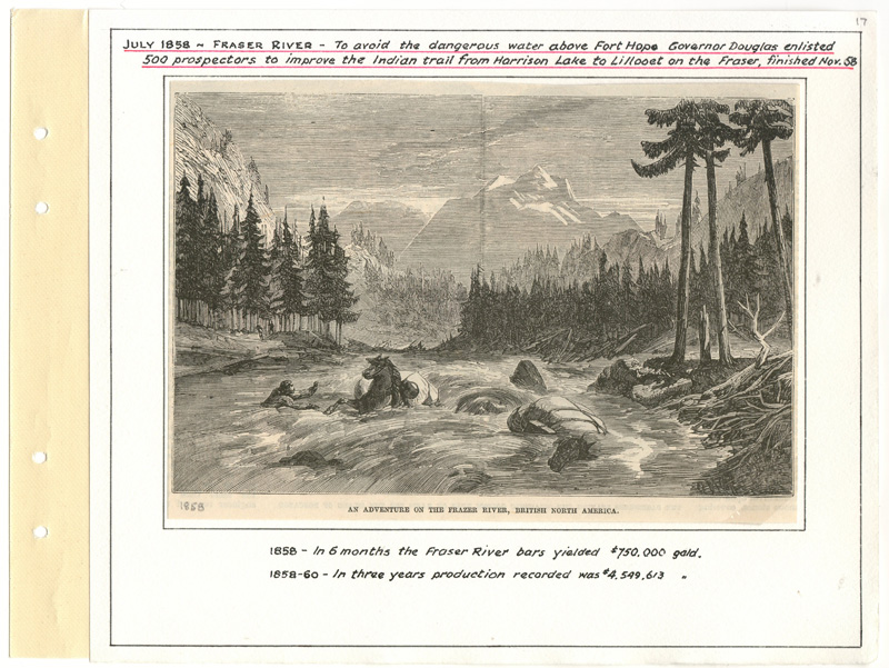 Page 17, 1858 Fraser River Gold Rush Gerald Wellburn Page