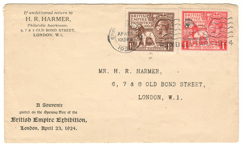 Cover addressed Mr. H. R. Harmer,