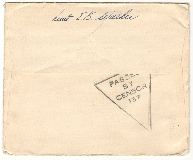 back of cover 'passed by censor 137'