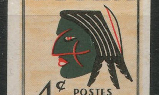Canada 1955 A.B.N.Co 4c Iroquois Mask Essay
