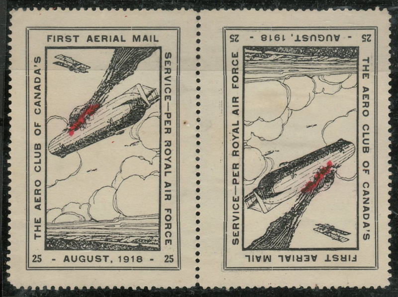 flaming zeppelins with fire in red and biplane above / upside down