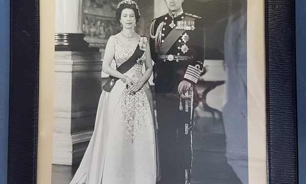 Queen Elizabeth II & Prince Philip signed, framed 1969 photo