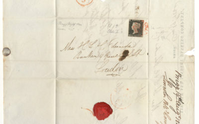 G.B. #1 Fine red M/C Used 19 Au 1840 Lincoln & Lindsey Banking F.L.S.