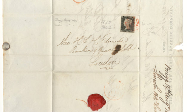 G.B. #1 Fine red M/C Used 19 Au 1840 Lincoln & Lindsey Banking F.L.S.