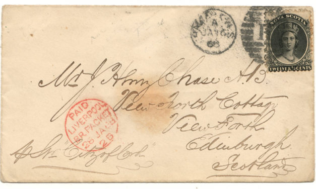 Nova Scotia #13 1868 10c Cover to Scotland