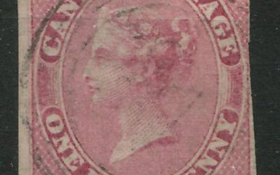 Canada #8a Used 1857 1/2d Lilac Rose
