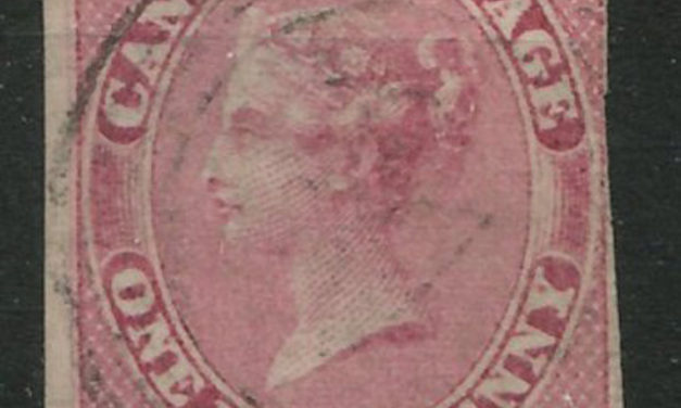 Canada #8a Used 1857 1/2d Lilac Rose