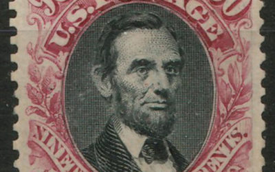 U.S.A. #132 Mint 1875 90c Lincoln reperfed
