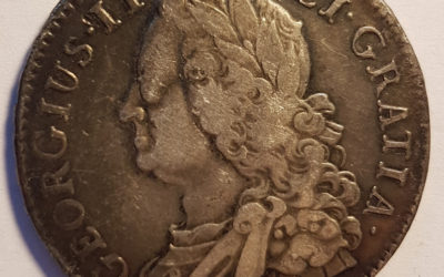 Great Britain VF 1745 George II Lima Silver Half Crown