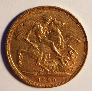 Reverse showing George an Dragon