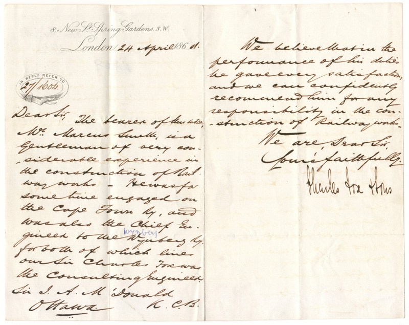 Handwritten letter unfolded