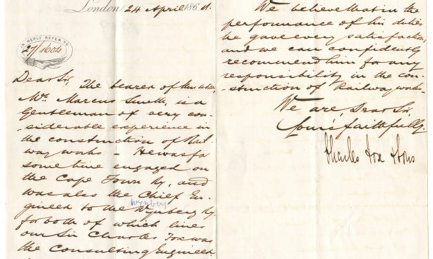 Charles Fox Signed Reference Letter for Marcus Smith
