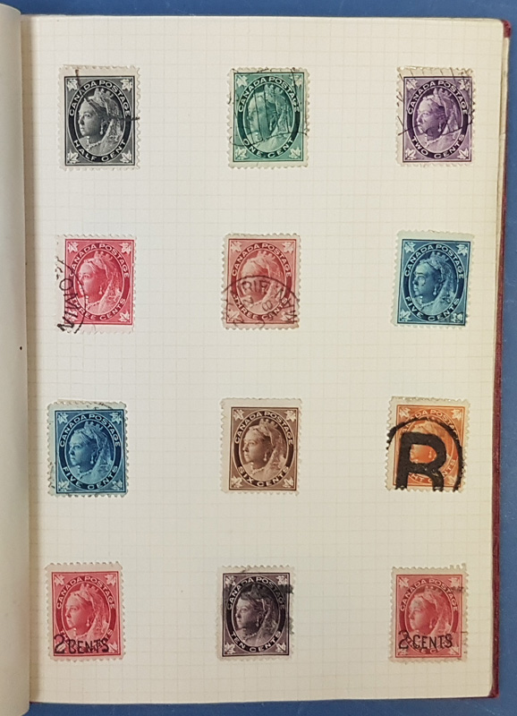 Album page with Jubilee stamps