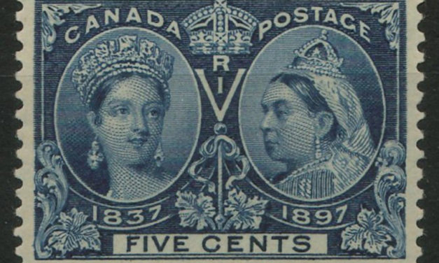 Canada #54 VF+ Never Hinged 1897 5c QV Jubilee Gem