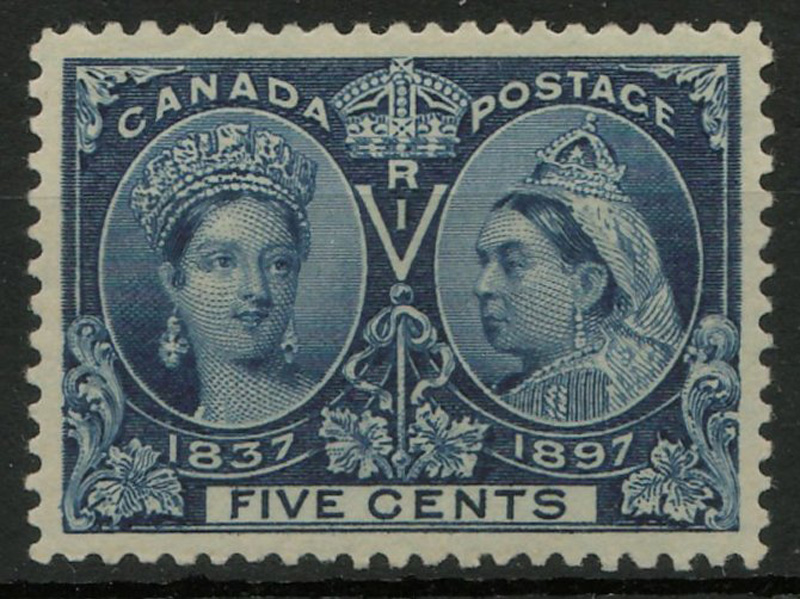 Stamp Victoria young head and Jubilee head