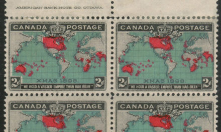 Canada #86b F/VF Mint 2 NH top margin Imprint Map reentry Block (4)