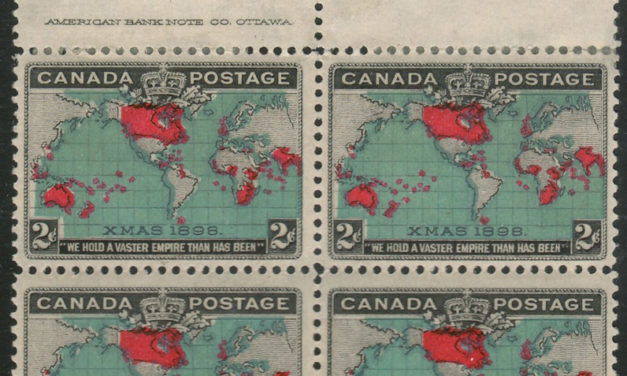 Canada #86b F/VF Mint 2 NH top margin Imprint Map reentry Block (4)