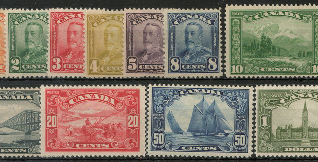 Canada #149-159 Fine+ Mint 1928/1929 George V Scroll Set $562. (11)