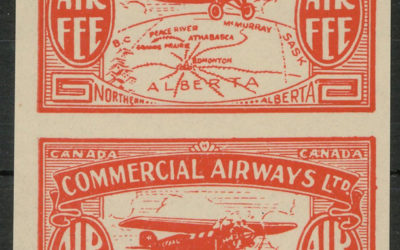 Canada #CL50e VFNH 1930 10c Imperf Pair incl Broken Oval