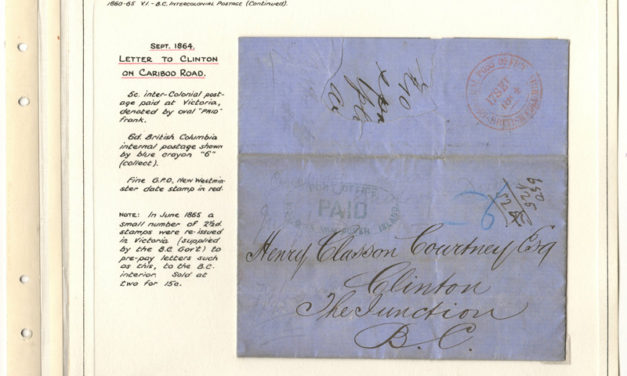 Page 20, 17 Sep 1864 G.P.O., P.O. Paid Victoria folded letter to Clinton