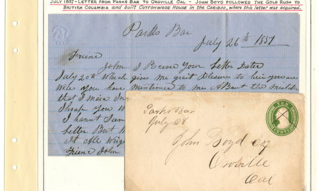 Page 23 – July 26 1857 10c U.S. Postal Stationery Cover & Letter to John Boyd