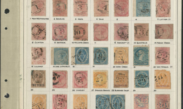 34 different Colonial British Columbia numeral cancels