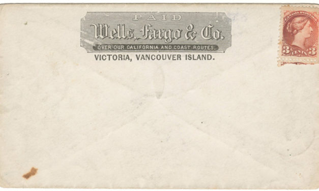 Wells Fargo Unu Victoria, V.I. 3c Small Queen Cover