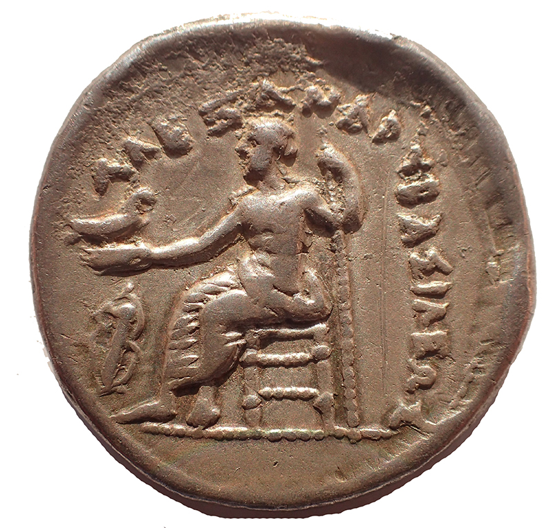 Reverse Zeus seated with eagle