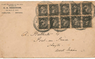 Canada #34 1 Apr 1897 10c Small Queen Cover to Port au Prince, Haiti