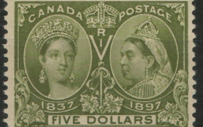 Canada #65 Fine+ Unused 1897 $5 Jubilee
