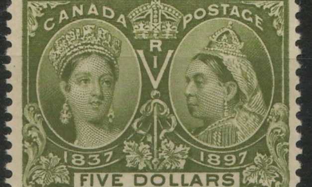 Canada #65 Fine+ Unused 1897 $5 Jubilee