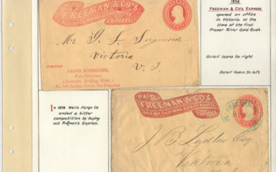 Page 26, Freeman & Co. 1858 Express Cover duo to Victoria, Fraser River Goldrush collection