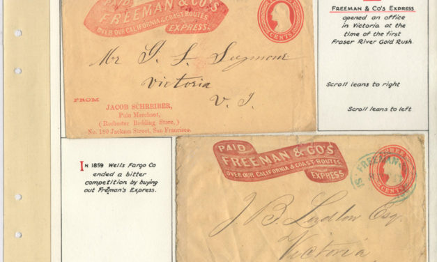 Page 26, Freeman & Co. 1858 Express Cover duo to Victoria, Fraser River Goldrush collection