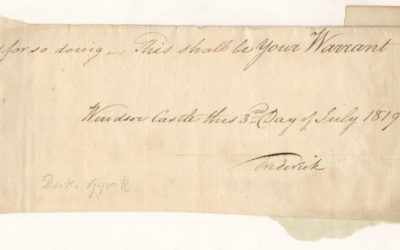 Frederick (Grand Old) Duke of York 1819 Signed Warrant Portion
