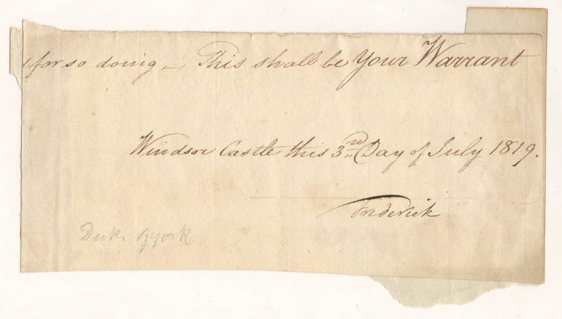 handwriting, signature Frederick