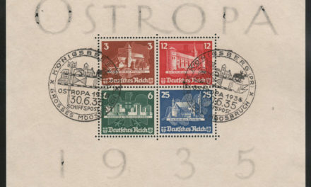 Germany #B68 30 My 1935 Used Ostropa Souvenir Sheet