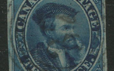 Canada #7 VF Used 1855 10d Blue