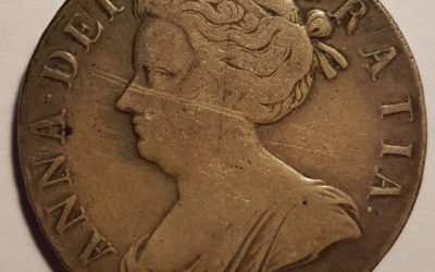 Lot 183 G.B. abt VF 1707E Queen Anne Silver Crown