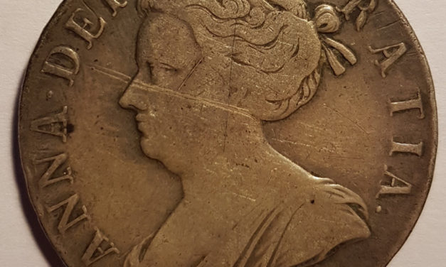 Lot 183 G.B. abt VF 1707E Queen Anne Silver Crown