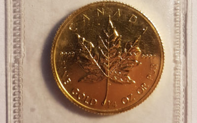 Canada BU 1984 .9999 Fine $10 quarter ounce Gold Maple Leaf