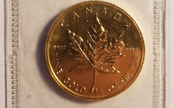 Canada BU 1984 .9999 Fine $10 quarter ounce Gold Maple Leaf